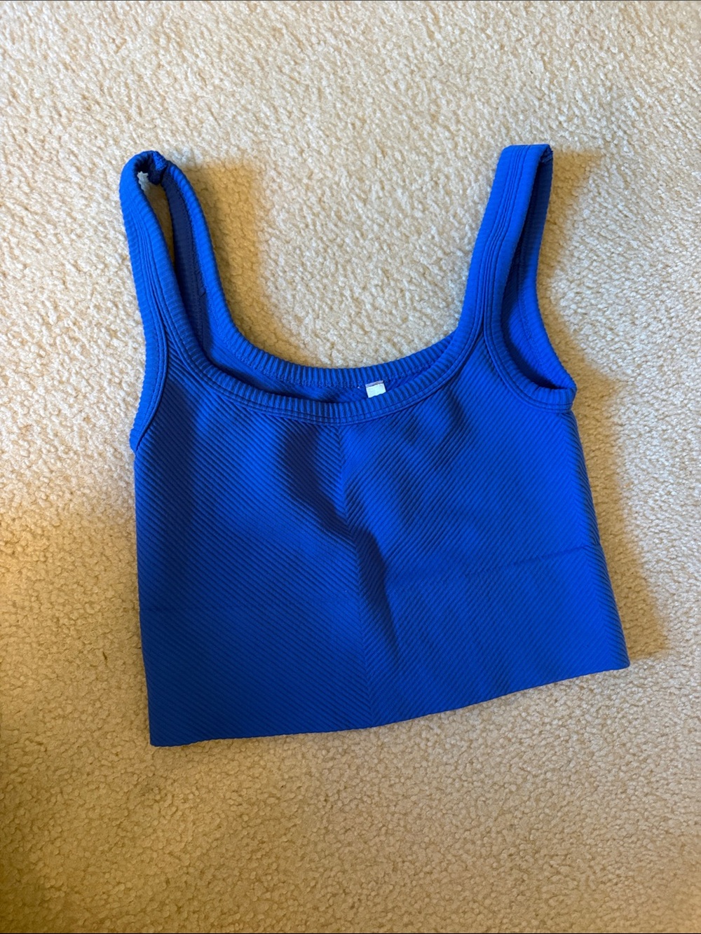 Nikibiki Royal Blue Ribbed Crop Tank